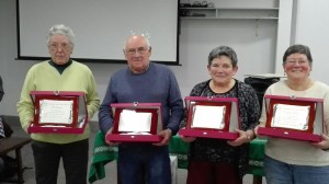 Sole Cuesta, Mª Jesús Intxausti y Begoña Berho, con Enrike Lopetegi, 1º Tirada en Altza 8 Diciembre 2017 - Herrera K.E.